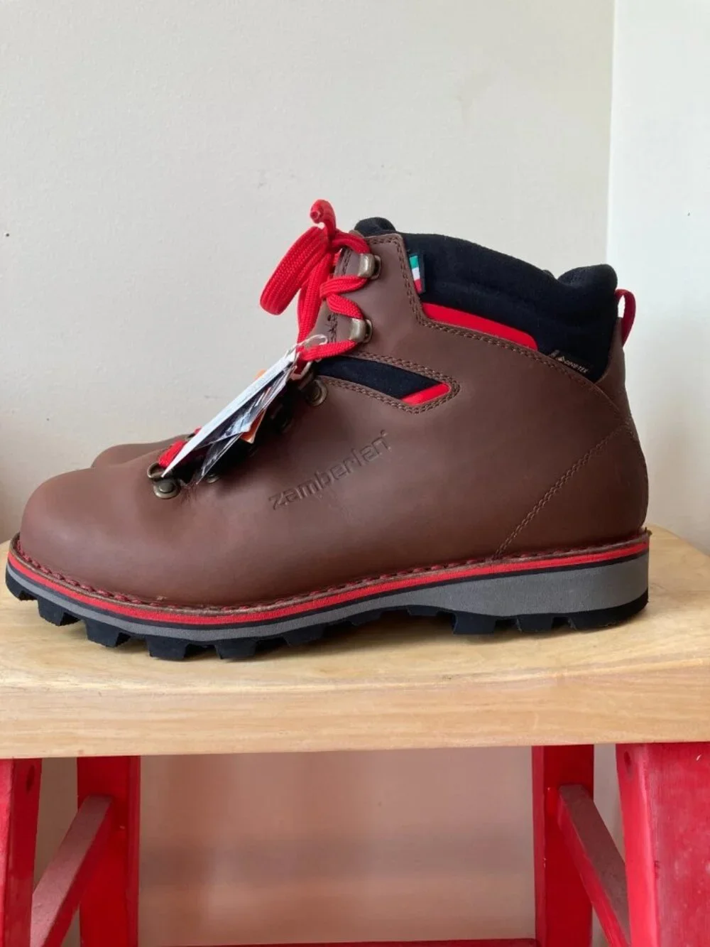 NWT Zamberlan Mens Toblach GTX 11.5 Waxed Brown EU 46 Hiking Boots Italy